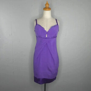 Bebe Lingerie Style Silk Slip Cocktail Dress sz S